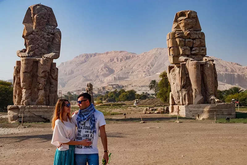 Colossi of Memnon statues in Egypt tours from USA